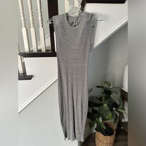 Enza Costa Grey Ribbed Dress